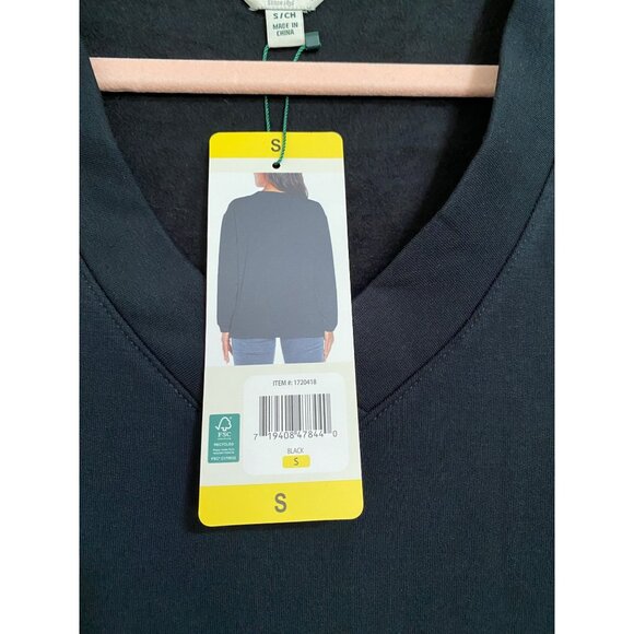 Orvis Women's V-Neck Dropped Shoulders Sweatshirt, Small, Black - Picture 6 of 11